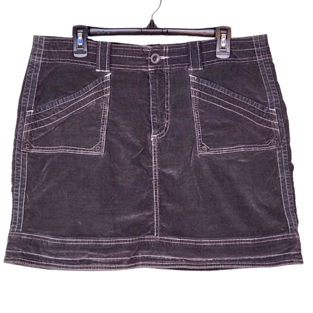 Adventura Velour Velvet Gray Skirt Size 14